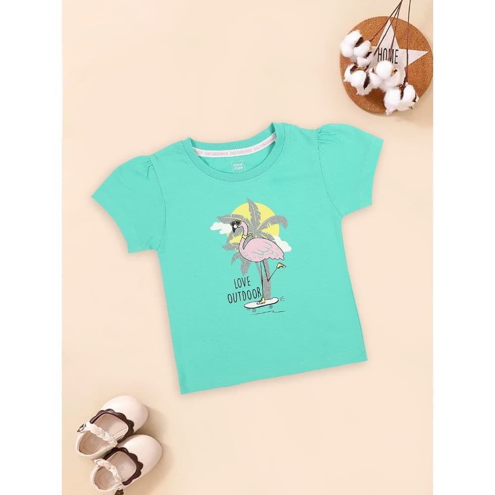 Mee Mee Printed Cotton T-Shirt For Girls